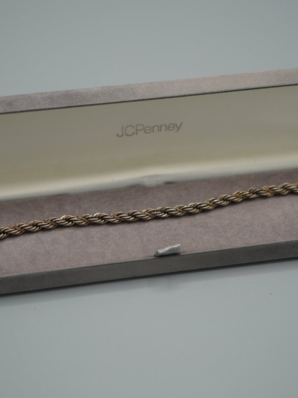 Precious Precious 925 14K Sterling Silver Yellow Gold Rope Chain Bracelet w/ Box